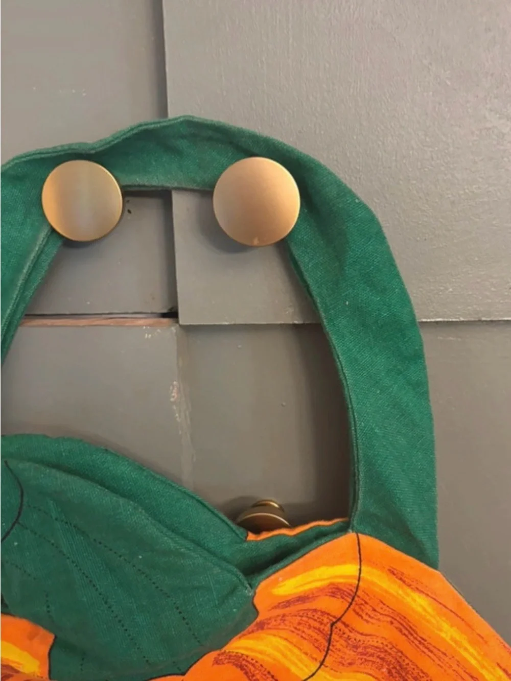 Vtg Cranston cloth Childerns treat or treat bag jack o latern